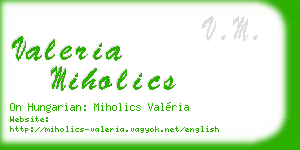 valeria miholics business card